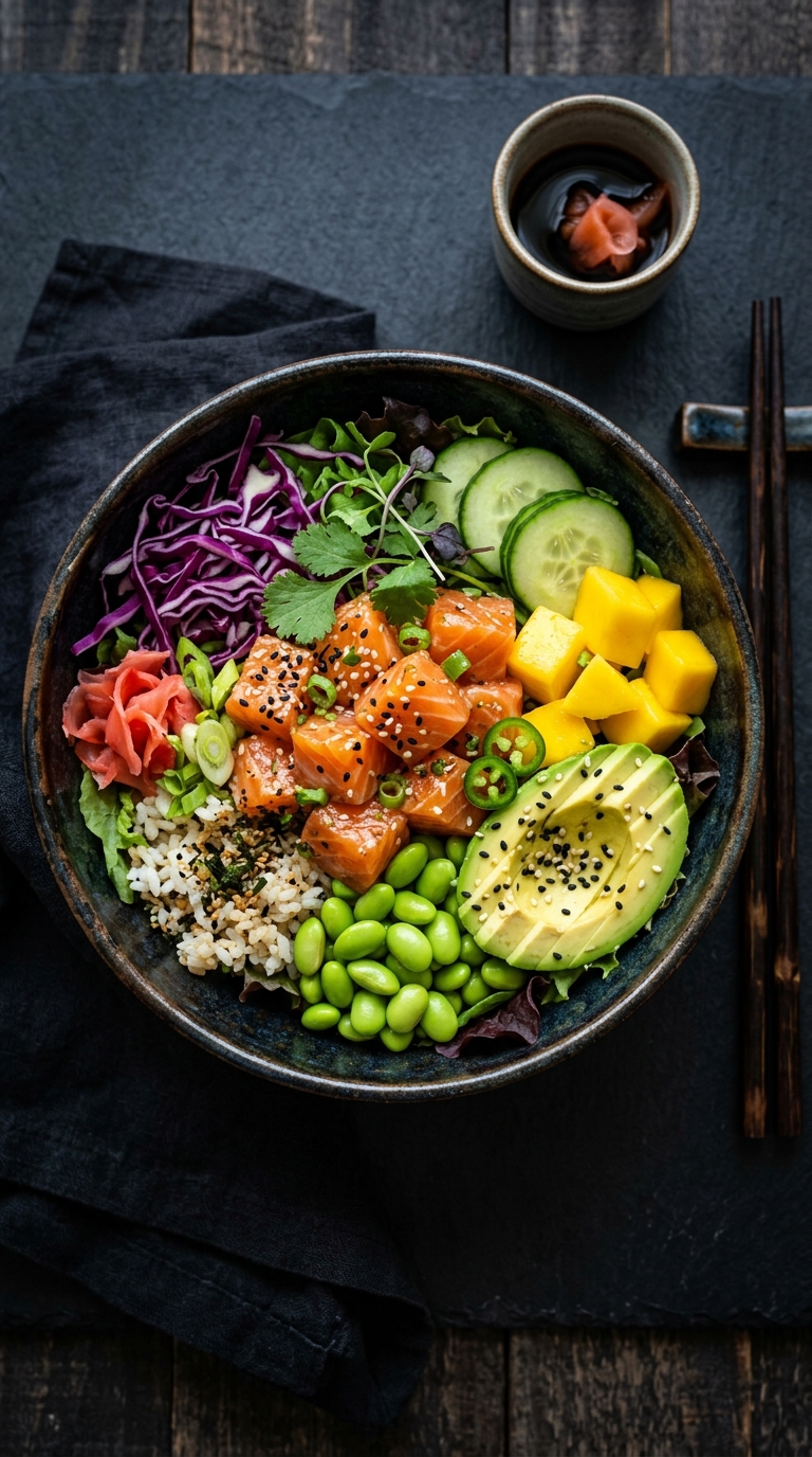 Salmon poke bowl